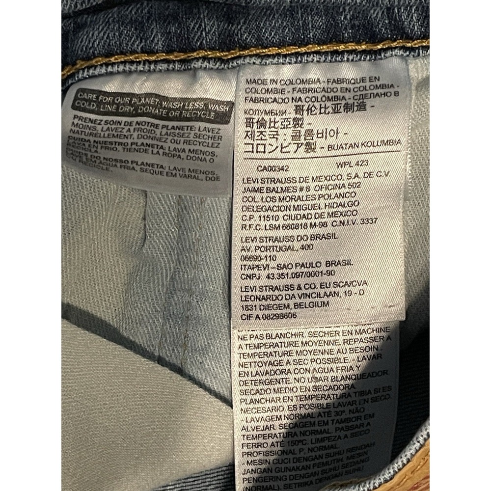 Levi's 505 Straight Fit Jeans Men 36x30 Blue Medium Wash Classic Denim - Picture 6 of 6